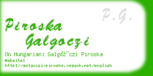 piroska galgoczi business card